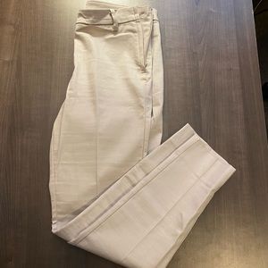 Beige pants with side zipper